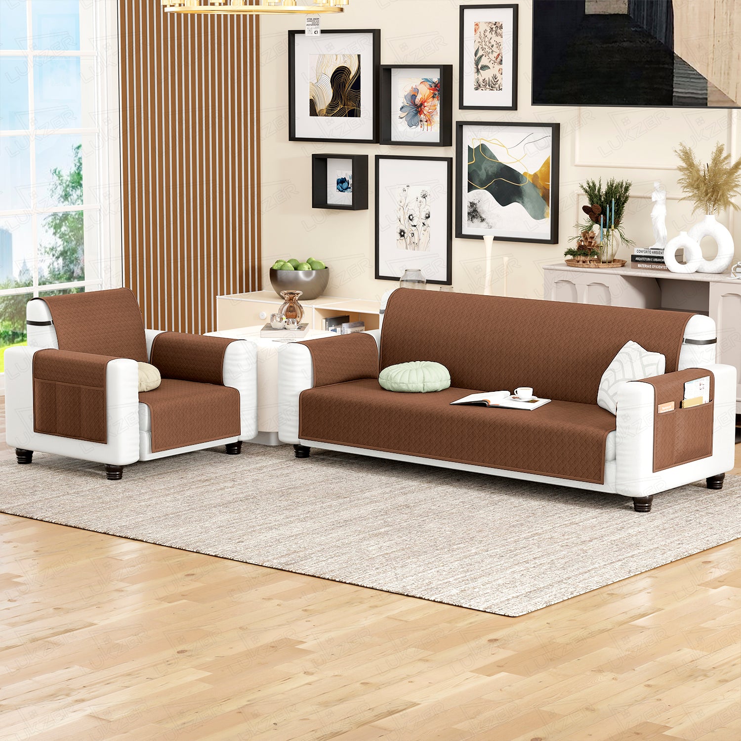 Lukzer Quilted Sofa Cover Mat