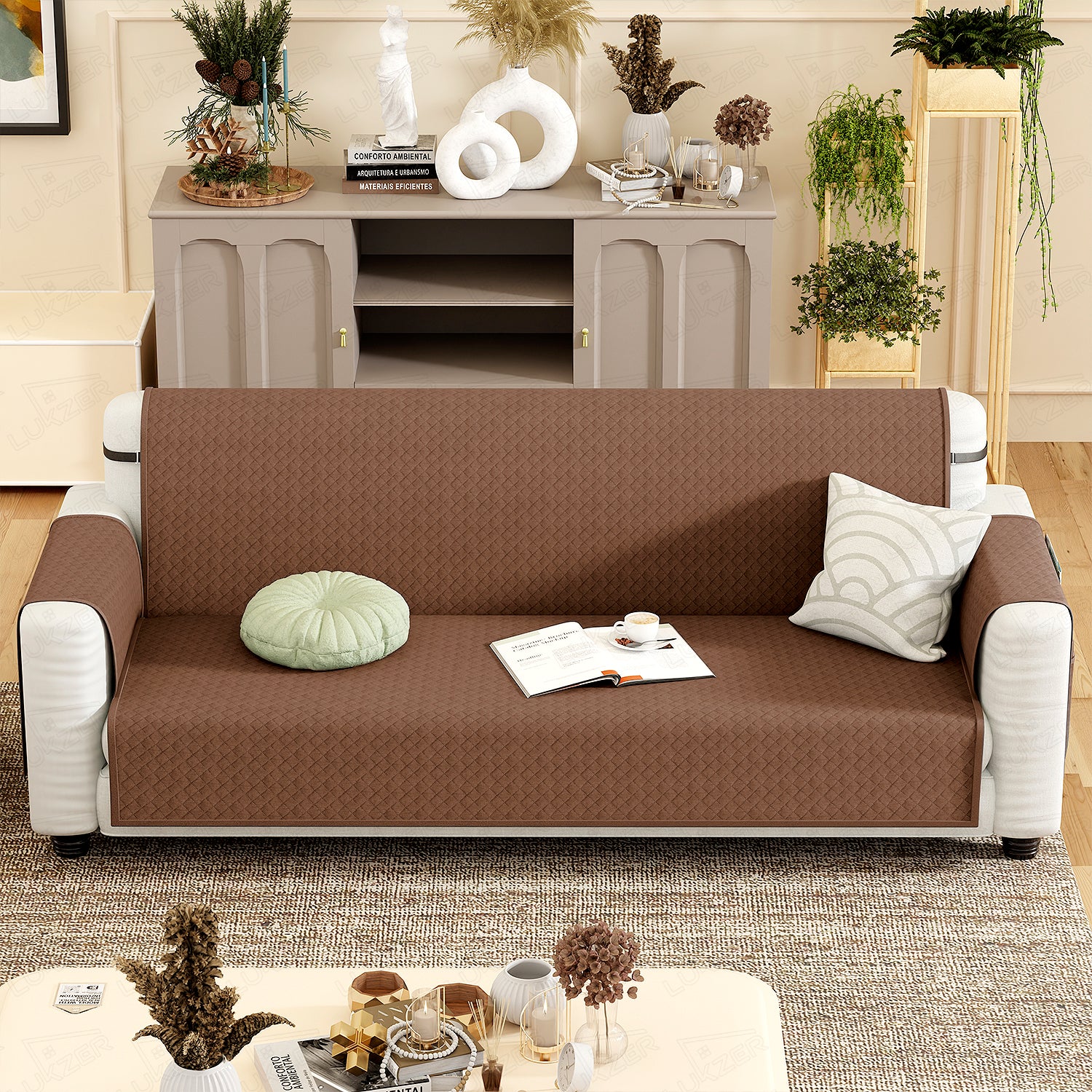 Lukzer Quilted Sofa Cover Mat