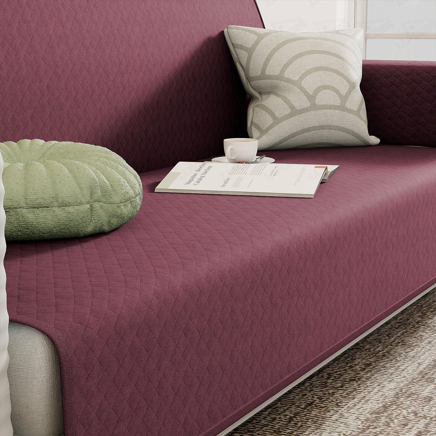 Lukzer Quilted Sofa Cover Mat