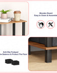 Lukzer Multipurpose Storage Rack – Metal Frame with Fabric Drawers (White/Oak Brown/Wenge, Model: MR-024)
