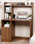 Lukzer Home Office Computer Desk with Bookshelf – ST-009 (Engineered Wood, Oak Brown/White/Wenge)
