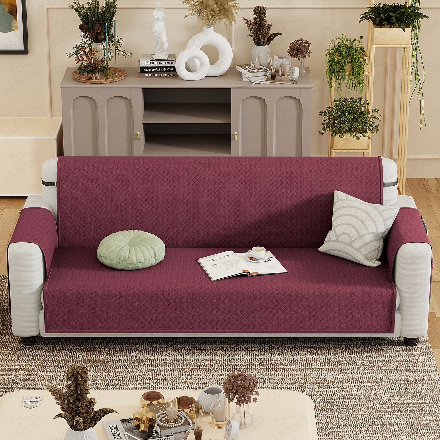 Lukzer Quilted Sofa Cover Mat