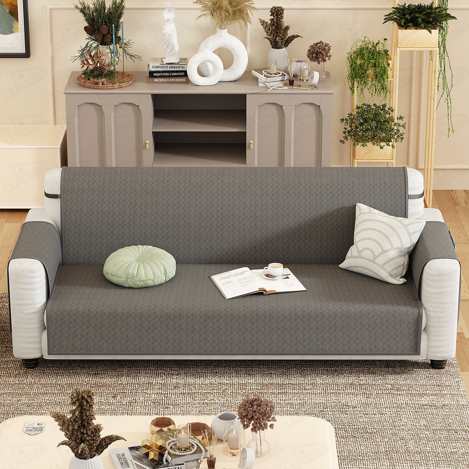 Lukzer Quilted Sofa Cover Mat