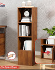 Lukzer Multipurpose Bookshelf & Open Display Rack (MR-021/22/23) | Engineered Wood in White, Wenge & Oak Brown