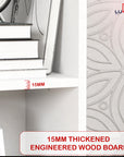 Lukzer Multipurpose Bookshelf & Open Display Rack (MR-021/22/23) | Engineered Wood in White, Wenge & Oak Brown