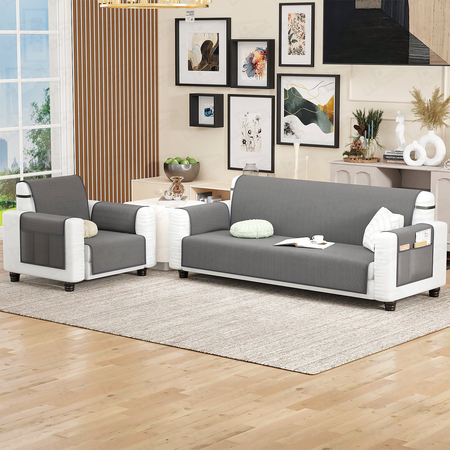 Lukzer Quilted Sofa Cover Mat
