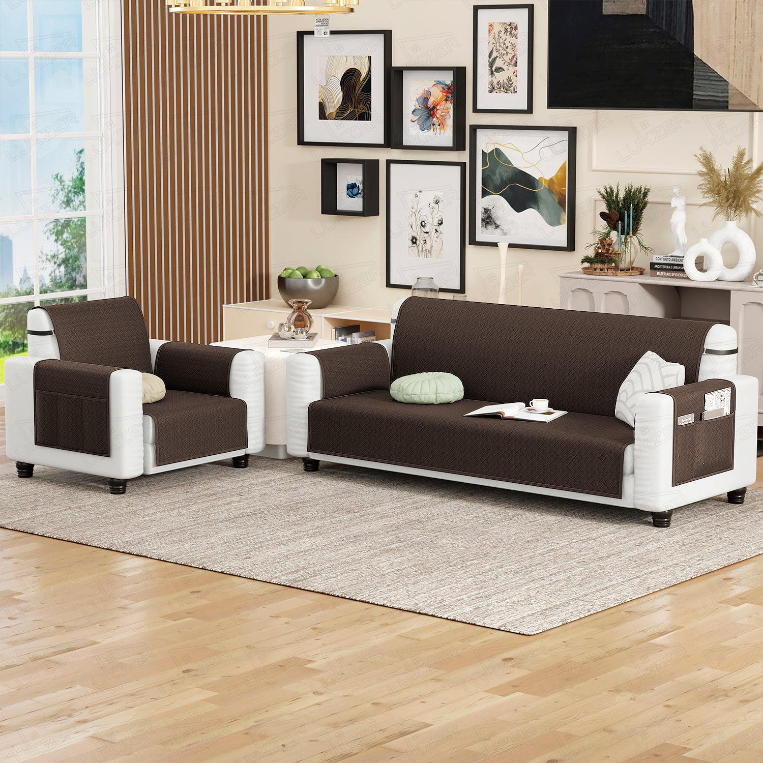 Lukzer Quilted Sofa Cover Mat
