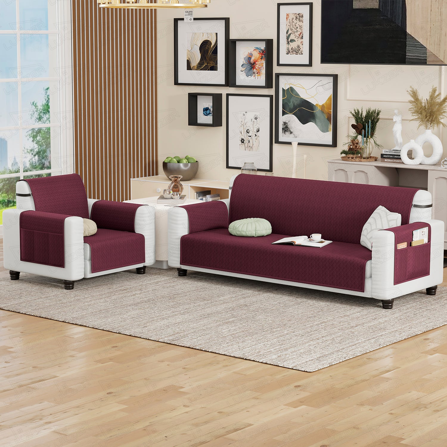 Lukzer Quilted Sofa Cover Mat