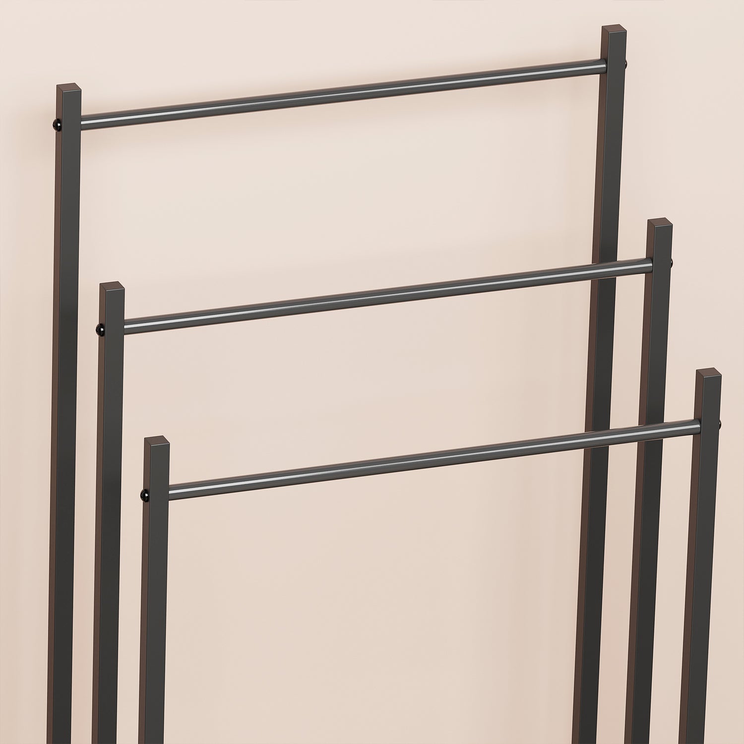 Lukzer Premium Metal Towel Rack – Sturdy &amp; Stylish (Black/White, Model: MGS-007)