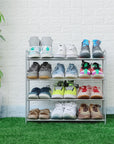 Lukzer Metal Shoe Rack & Open Display Shelf – Durable Storage Organizer