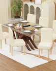 Jacquard Chair Covers (Pastel Dotted Stripe Pattern)