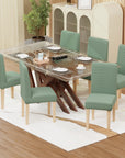 Jacquard Chair Covers (Pastel Dotted Stripe Pattern)