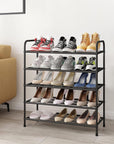 Lukzer Metal Shoe Rack & Open Display Shelf – Durable Storage Organizer