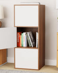 Lukzer 3-Layer Open Bookshelf & Display Rack – Engineered Wood, Oak, Brown & Wenge (MR-017)
