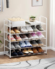 Lukzer Metal Shoe Rack & Open Display Shelf – Durable Storage Organizer