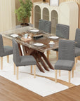 Jacquard Chair Covers (Pastel Dotted Stripe Pattern)