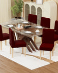 Jacquard Chair Covers (Pastel Dotted Stripe Pattern)