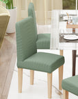 Jacquard Chair Covers (Pastel Dotted Stripe Pattern)