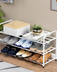 Lukzer Metal Shoe Rack & Open Display Shelf – Durable Storage Organizer