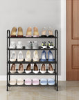 Lukzer Metal Shoe Rack & Open Display Shelf – Durable Storage Organizer