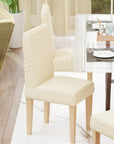Jacquard Chair Covers (Pastel Dotted Stripe Pattern)