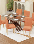 Jacquard Chair Covers (Pastel Dotted Stripe Pattern)