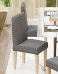 Jacquard Chair Covers (Pastel Dotted Stripe Pattern)