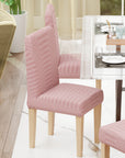 Jacquard Chair Covers (Pastel Dotted Stripe Pattern)