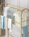 Lukzer Multifunctional Metal Garment Rack – A-Shape, 35x120x168cm (Gold/Black/White)