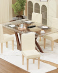 Jacquard Chair Covers (Pastel Dotted Stripe Pattern)