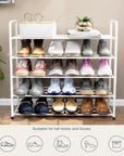 Lukzer Metal Shoe Rack & Open Display Shelf – Durable Storage Organizer