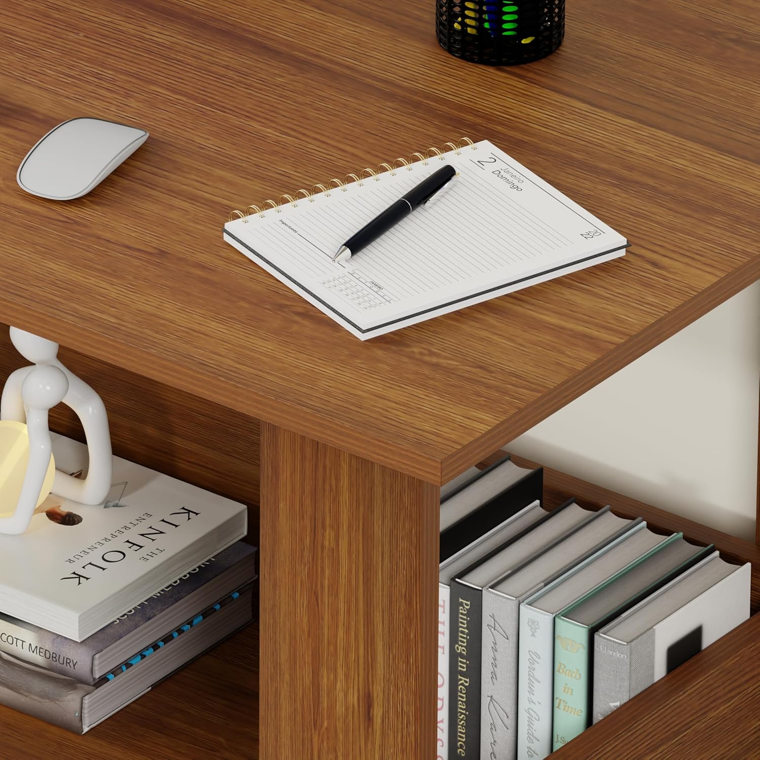 Lukzer Space-Saving Computer Table with Shelf – Modern Design, 7 Colors (ST-004)