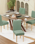 Jacquard Chair Covers (Pastel Dotted Stripe Pattern)