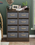 Lukzer Multi-Purpose Storage Rack (MR-028) | Engineered Wood & Fabric Drawers – White, Wenge, Oak Brown