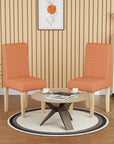 Jacquard Chair Covers (Pastel Dotted Stripe Pattern)