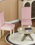 Jacquard Chair Covers (Pastel Dotted Stripe Pattern)