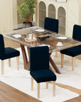 Jacquard Chair Covers (Pastel Dotted Stripe Pattern)