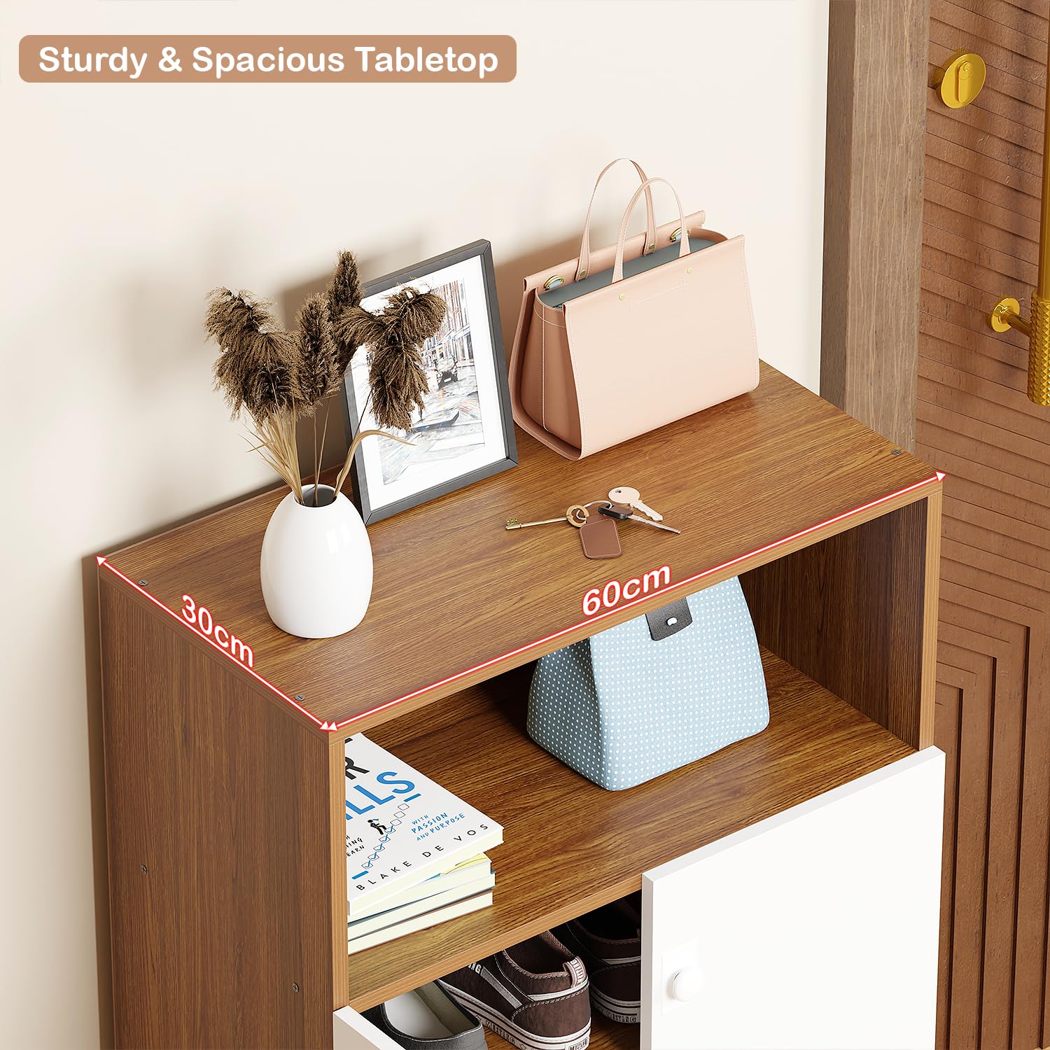Lukzer 4-Layer Shoe Rack with Doors – Space-Saving Storage Organizer (Model: SR-003)