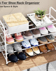 Lukzer Metal Shoe Rack & Open Display Shelf – Durable Storage Organizer