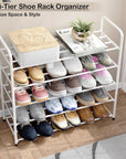 Lukzer Metal Shoe Rack & Open Display Shelf – Durable Storage Organizer