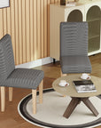 Jacquard Chair Covers (Pastel Dotted Stripe Pattern)