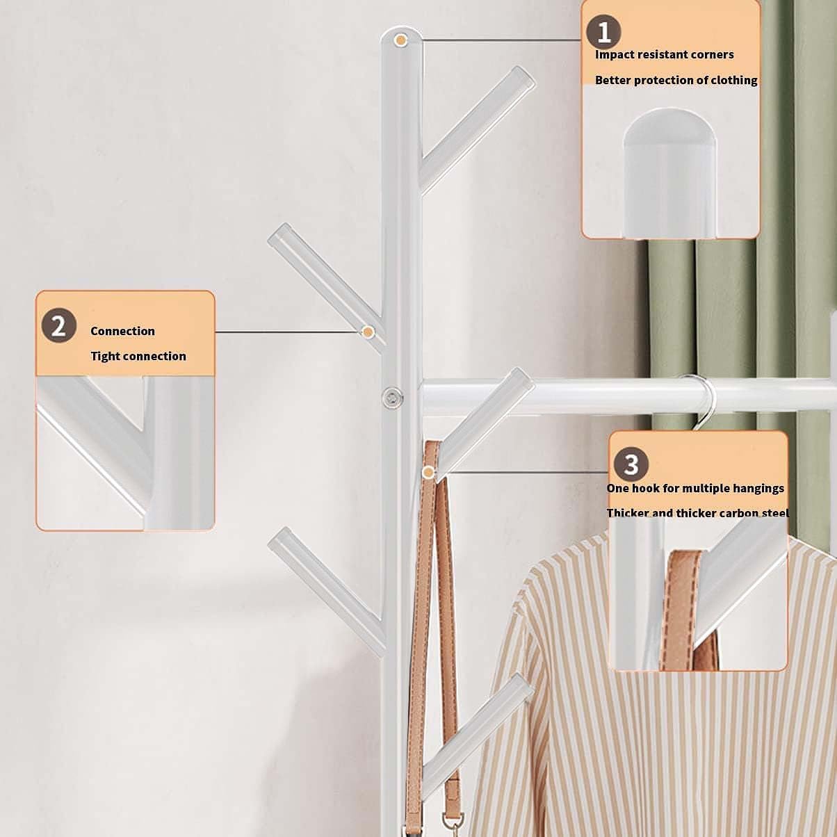 Lukzer 2-Bottom Shelf Garment Stand – Mesh Design, 90cm (Gold/Black/White)