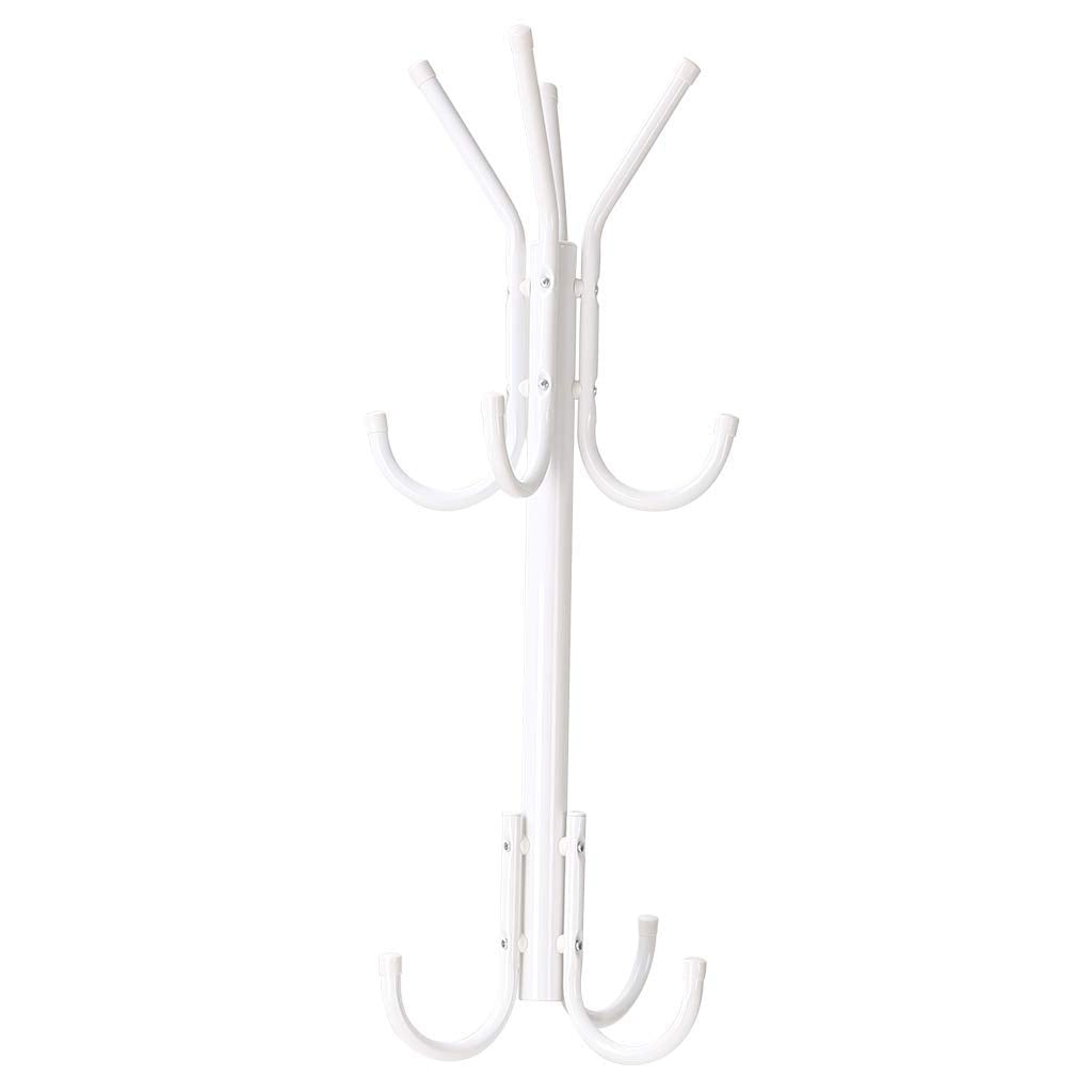 Lukzer 8-Hook Freestanding Metal Coat Stand – Stylish &amp; Durable (Blue/White/Black, 170x42cm