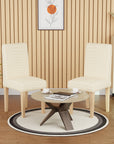 Jacquard Chair Covers (Pastel Dotted Stripe Pattern)