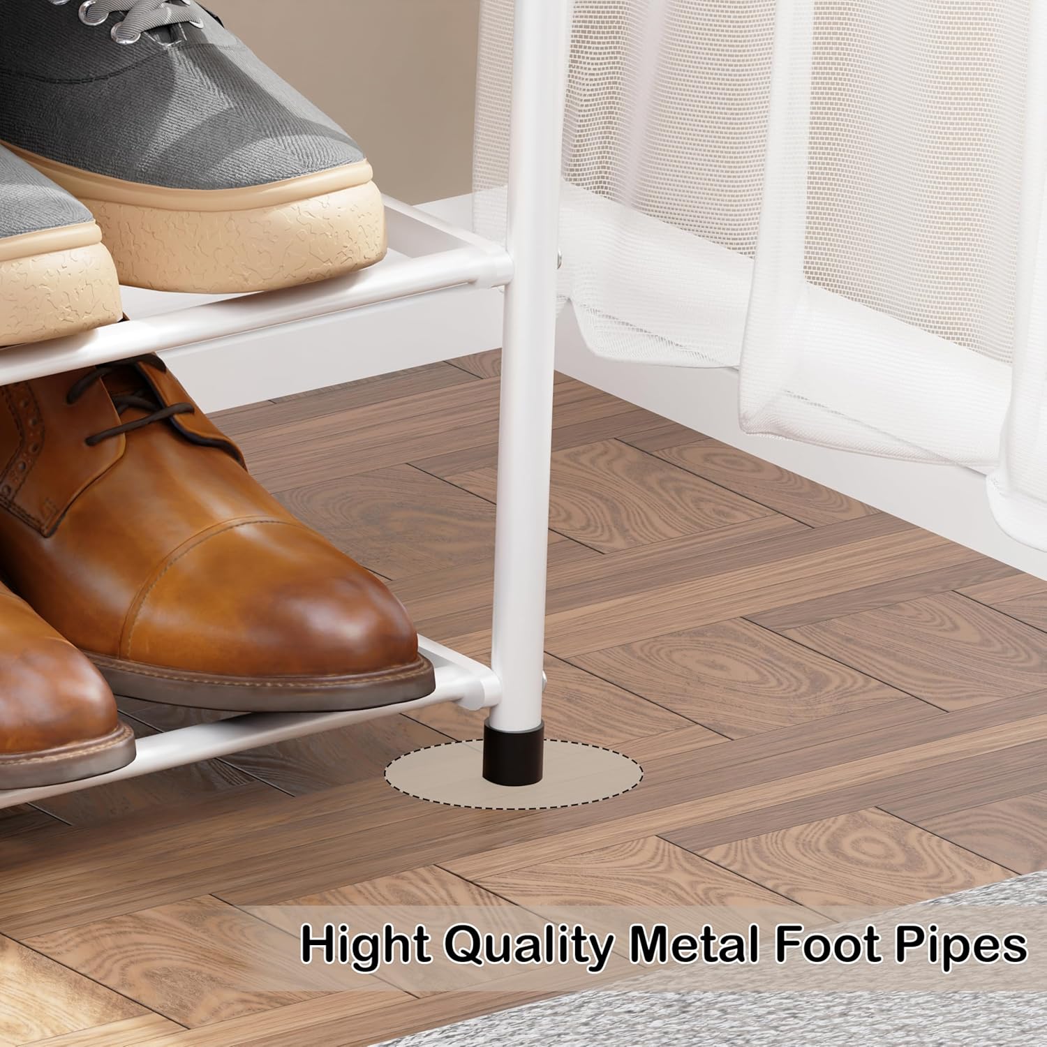Lukzer Metal Shoe Rack &amp; Open Display Shelf – Durable Storage Organizer