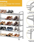 Lukzer Metal Shoe Rack & Open Display Shelf – Durable Storage Organizer