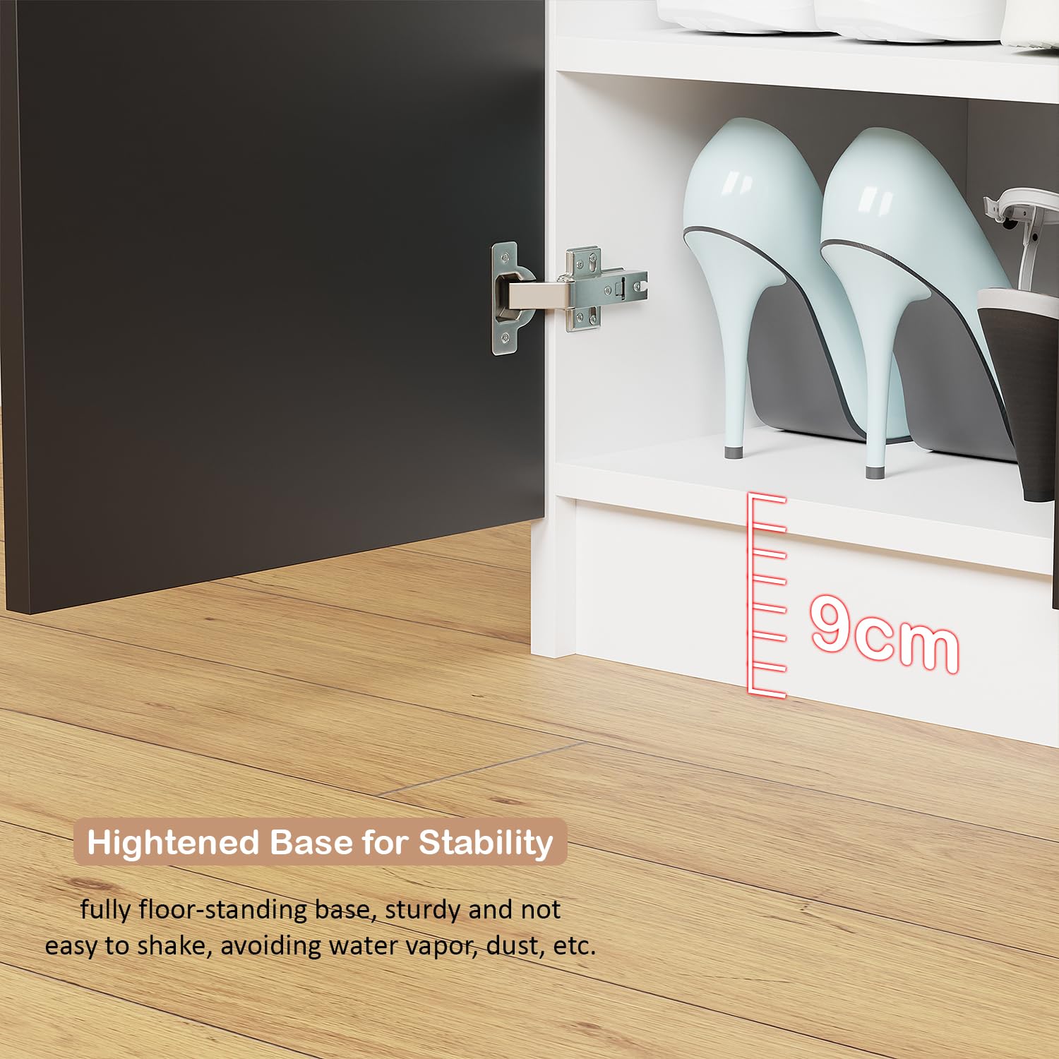 Lukzer 4-Layer Shoe Rack with Doors – Space-Saving Storage Organizer (Model: SR-003)