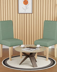 Jacquard Chair Covers (Pastel Dotted Stripe Pattern)