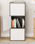 Lukzer 3-Layer Open Bookshelf & Display Rack – Engineered Wood, Oak, Brown & Wenge (MR-017)
