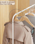 Lukzer Minimalist Single Rod Garment Stand with Coat Hanger – Modern Look (Black/White, 150x81.5x41.5cm)